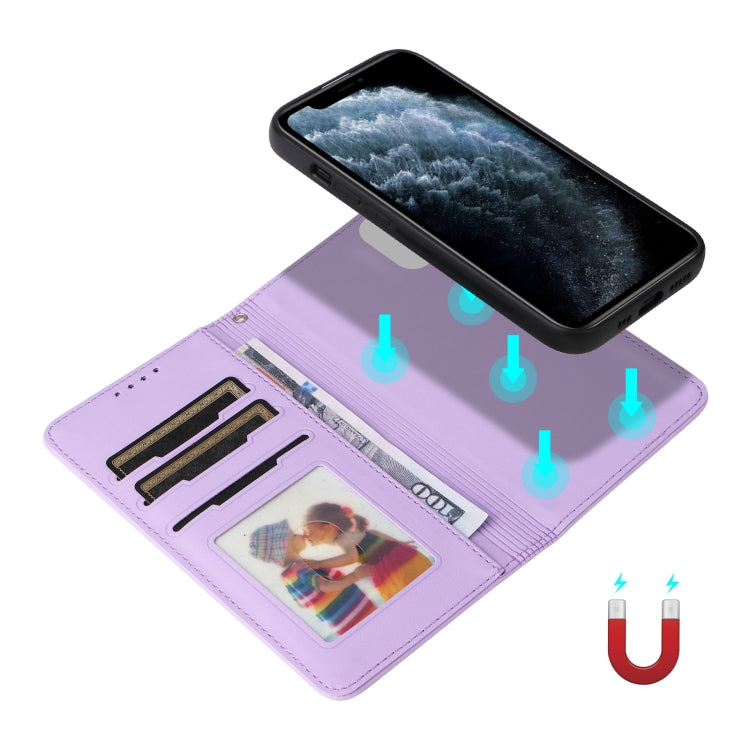For iPhone 11 Pro BETOPNICE BN-005 2 in 1 Detachable Imitate Genuine Leather Phone Case(Light Purple) - HoMEdemic™ 