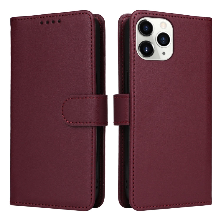 For iPhone 11 Pro BETOPNICE BN-005 2 in 1 Detachable Imitate Genuine Leather Phone Case(Wine Red) - HoMEdemic™ 