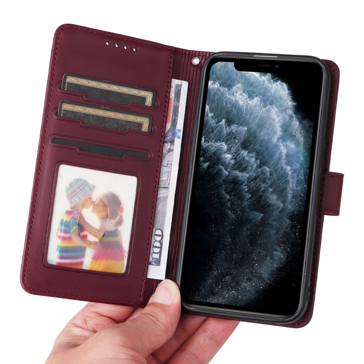 For iPhone 11 Pro BETOPNICE BN-005 2 in 1 Detachable Imitate Genuine Leather Phone Case(Wine Red) - HoMEdemic™ 