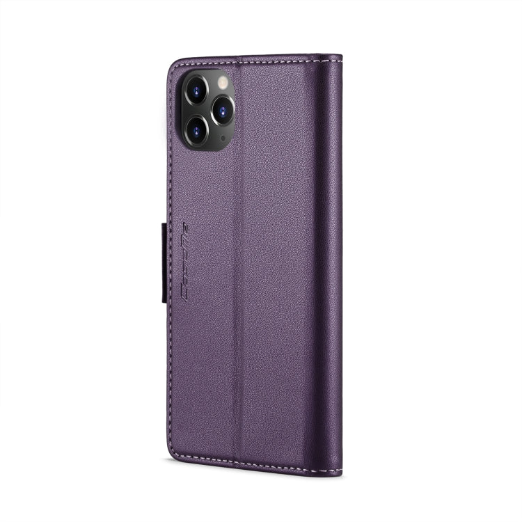 For iPhone 11 Pro CaseMe 023 Butterfly Buckle Litchi Texture RFID Anti-theft Leather Phone Case(Pearly Purple) - HoMEdemic™ 