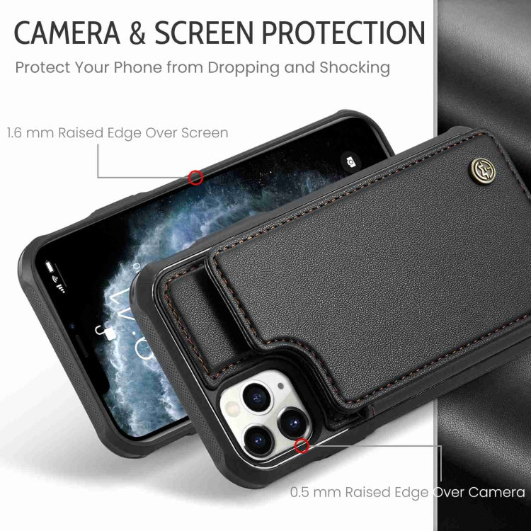 For iPhone 11 Pro CaseMe C22 Card Slots Holder RFID Anti-theft Phone Case(Black) - HoMEdemic™ 