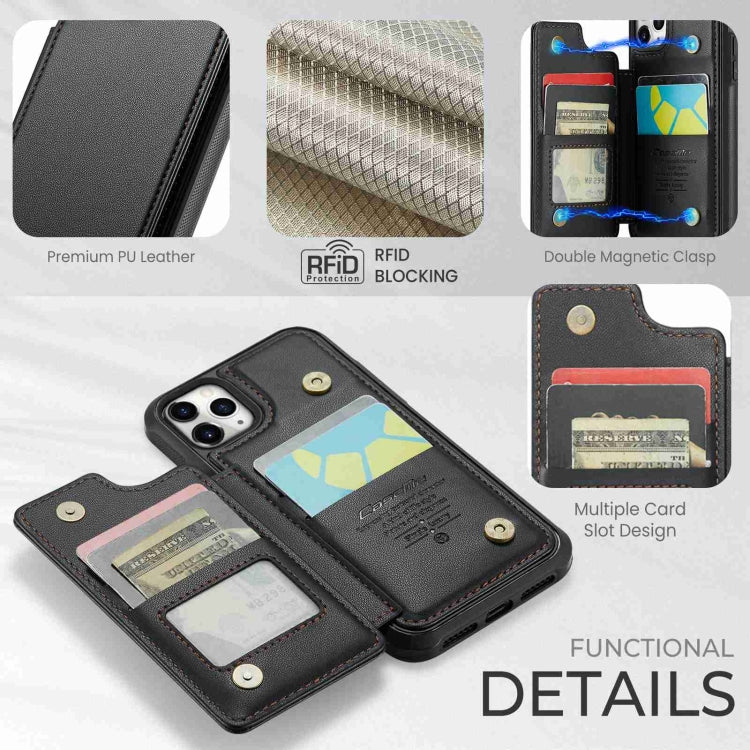 For iPhone 11 Pro CaseMe C22 Card Slots Holder RFID Anti-theft Phone Case(Black) - HoMEdemic™ 