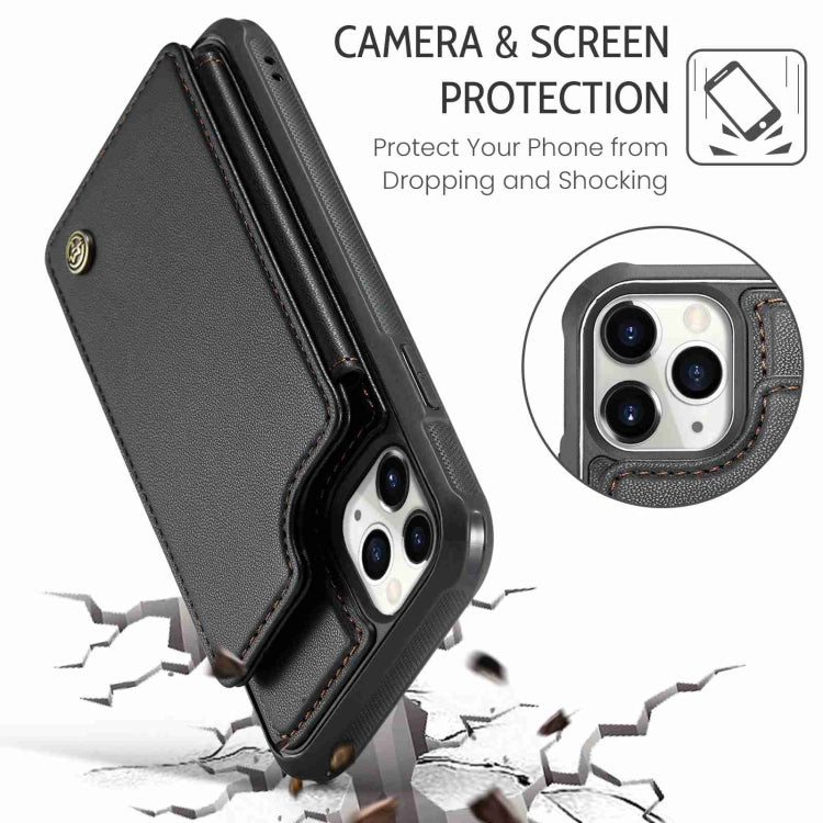 For iPhone 11 Pro CaseMe C22 Card Slots Holder RFID Anti-theft Phone Case(Black) - HoMEdemic™ 