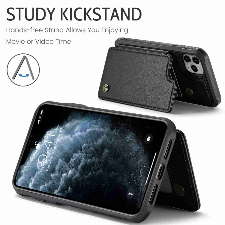 For iPhone 11 Pro CaseMe C22 Card Slots Holder RFID Anti-theft Phone Case(Black) - HoMEdemic™ 