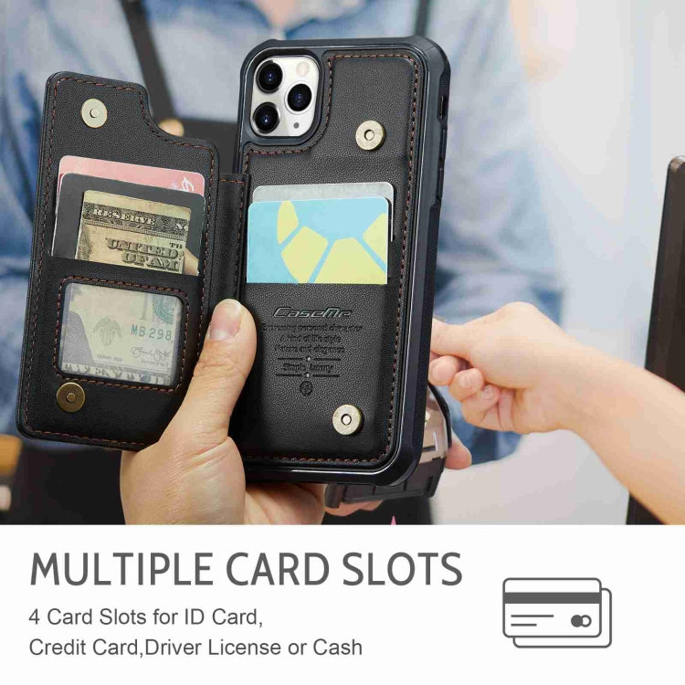 For iPhone 11 Pro CaseMe C22 Card Slots Holder RFID Anti-theft Phone Case(Black) - HoMEdemic™ 
