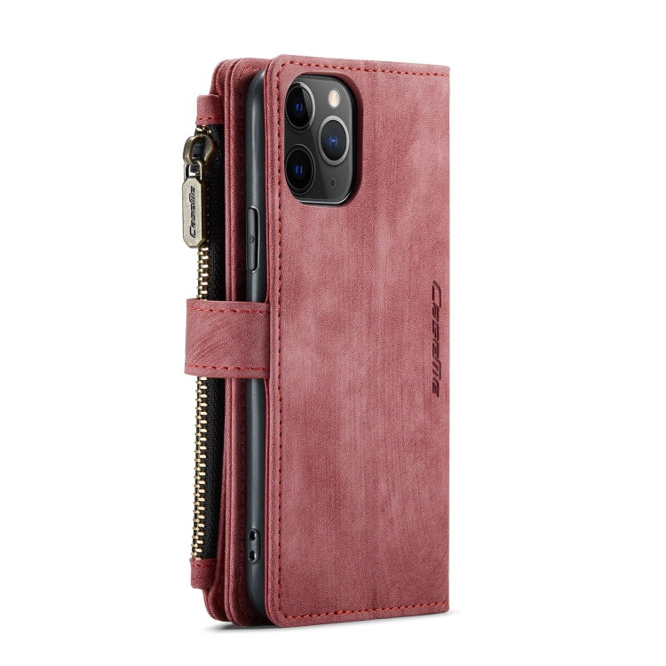 For iPhone 11 Pro CaseMe-C30 PU + TPU Multifunctional Horizontal Flip Leather Case with Holder & Card Slot & Wallet & Zipper Pocket (Red) - HoMEdemic™ 