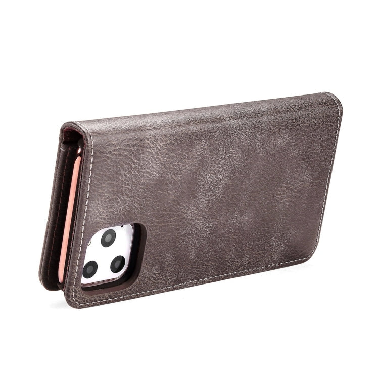For iPhone 11 Pro DG.MING Crazy Horse Texture Flip Detachable Magnetic Leather Case with Holder & Card Slots & Wallet (Grey) - HoMEdemic™ 