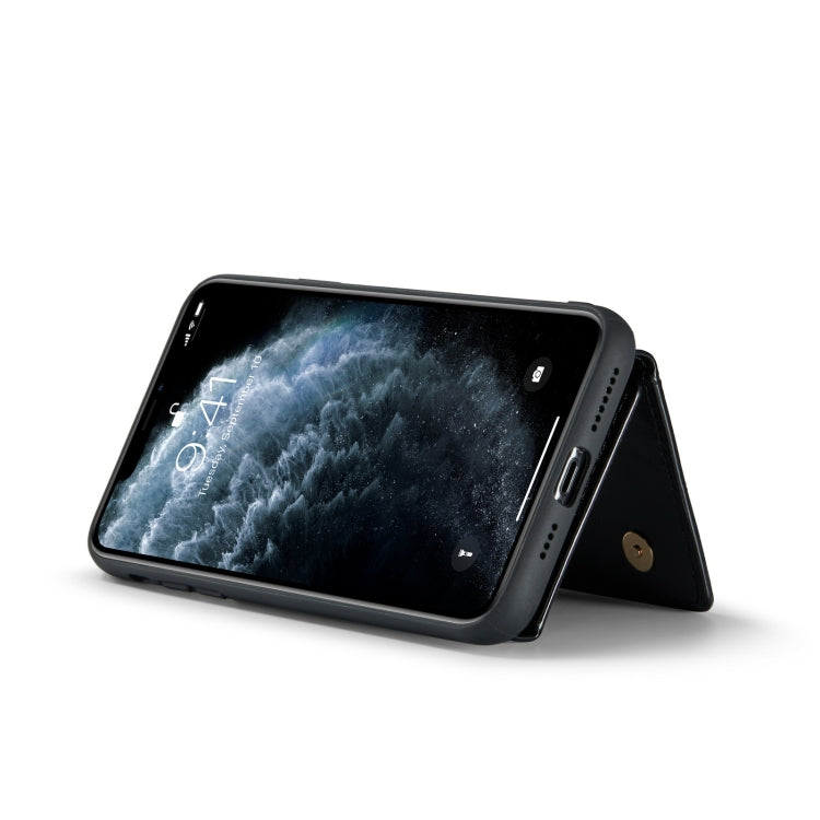 For iPhone 11 Pro DG.MING M3 Series Glitter Powder Card Bag Leather Case(Black) - HoMEdemic™ 