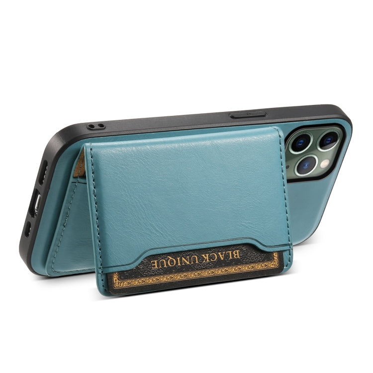 For iPhone 11 Pro Denior Cowhide Texture Leather MagSafe Detachable Wallet Phone Case(Blue) - HoMEdemic™ 