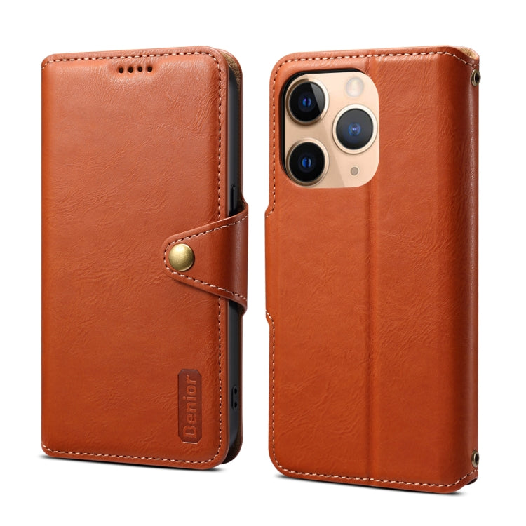 For iPhone 11 Pro Denior Cowhide Texture Wallet Style Leather Phone Case(Brown) - HoMEdemic™ 