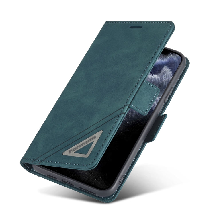 For iPhone 11 Pro Forwenw Dual-side Buckle Leather Phone Case (Dark Cyan) - HoMEdemic™ 