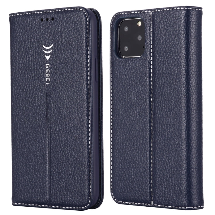 For iPhone 11 Pro GEBEI PU+TPU Horizontal Flip Protective Case with Holder & Card Slots(Blue) - HoMEdemic™ 