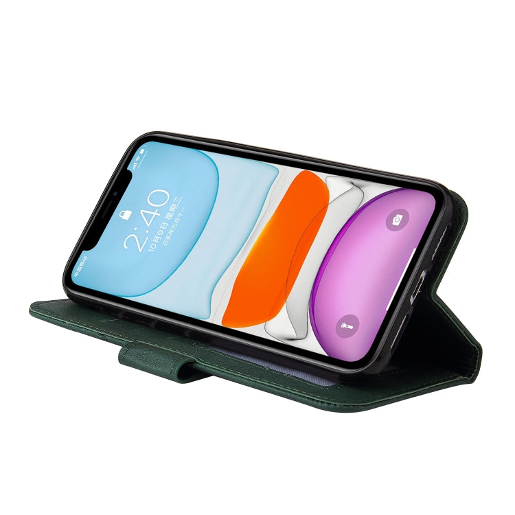 For iPhone 11 Pro GQUTROBE Right Angle Leather Phone Case(Green) - HoMEdemic™ 