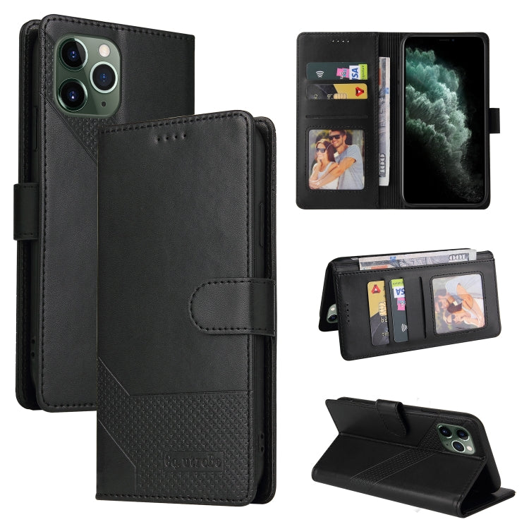 For iPhone 11 Pro GQUTROBE Skin Feel Magnetic Leather Phone Case (Black) - HoMEdemic™ 