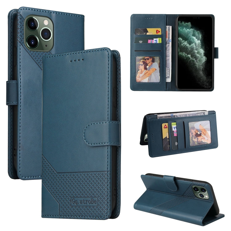 For iPhone 11 Pro GQUTROBE Skin Feel Magnetic Leather Phone Case (Blue) - HoMEdemic™ 