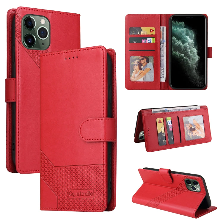 For iPhone 11 Pro GQUTROBE Skin Feel Magnetic Leather Phone Case (Red) - HoMEdemic™ 