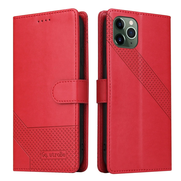 For iPhone 11 Pro GQUTROBE Skin Feel Magnetic Leather Phone Case (Red) - HoMEdemic™ 