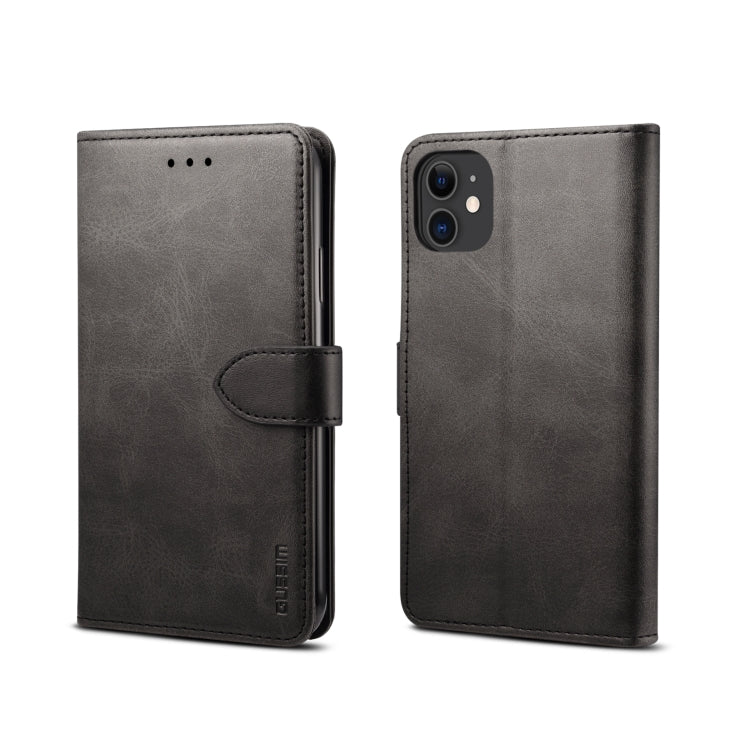 For iPhone 11 Pro GUSSIM Magnetic Horizontal Flip Leather Case with Holder & Card Slots & & Wallet(Black) - HoMEdemic™ 