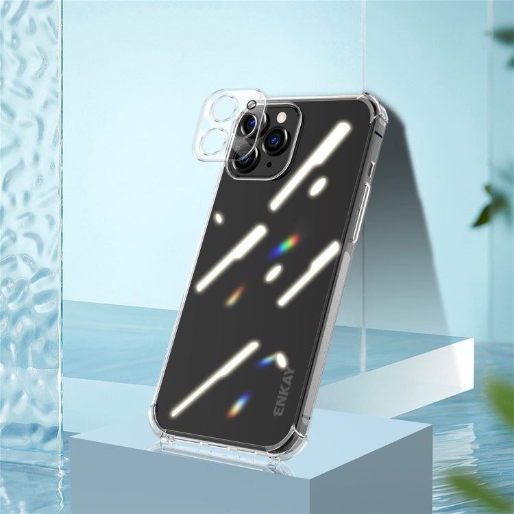 For iPhone 11 Pro Hat-Prince ENKAY Clear TPU Shockproof Airbag Soft Case + Camera Lens Glass Film - HoMEdemic™ 