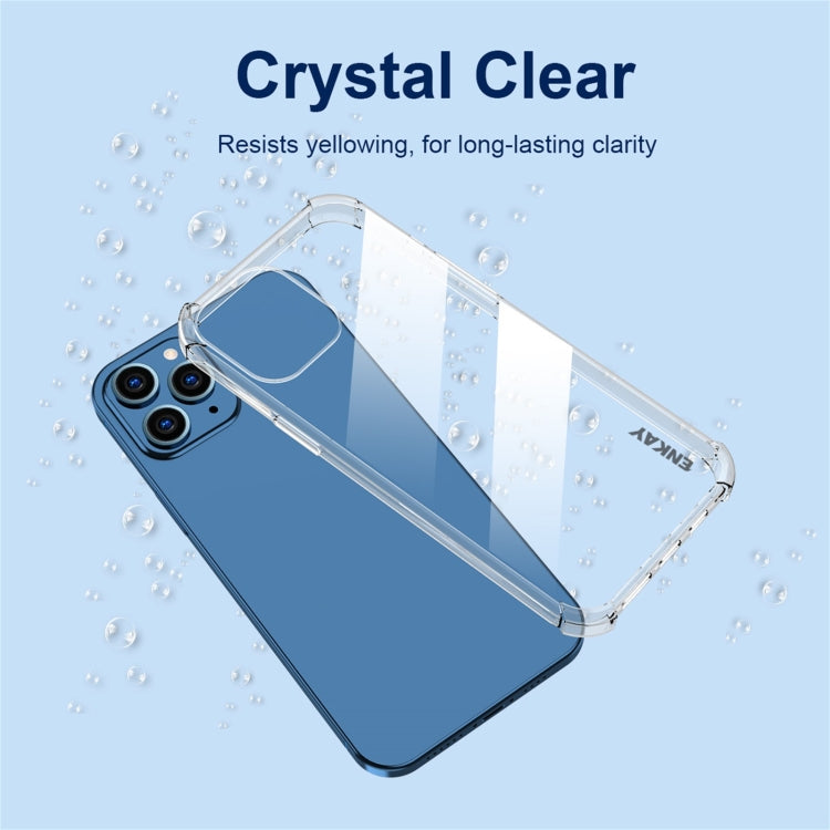 For iPhone 11 Pro Hat-Prince ENKAY Clear TPU Shockproof Airbag Soft Case + Camera Lens Glass Film - HoMEdemic™ 