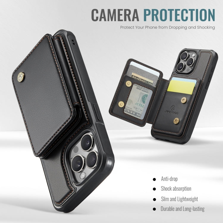 For iPhone 11 Pro JEEHOOD J05 Business Magnetic Style RFID Leather Phone Case(Black) - HoMEdemic™ 