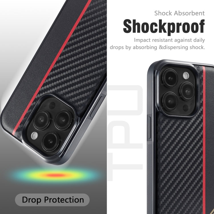 For iPhone 11 Pro LC.IMEEKE 3 in 1 Carbon Fiber Texture Shockproof Phone Case(Black) - HoMEdemic™ 
