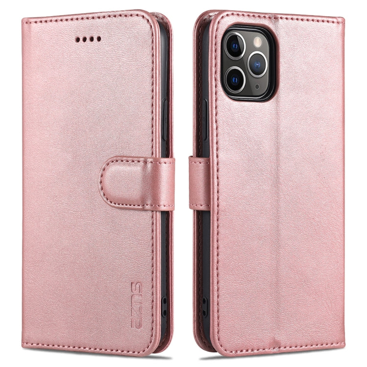 For iPhone 11 Pro Max AZNS Skin Feel Calf Texture Horizontal Flip Leather Case with Card Slots & Holder & Wallet (Rose Gold) - HoMEdemic™ 