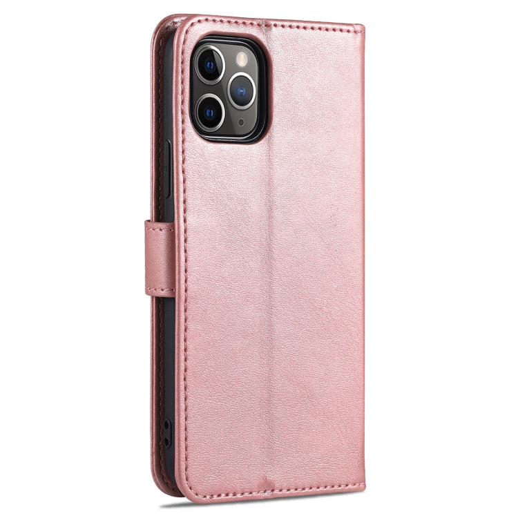 For iPhone 11 Pro Max AZNS Skin Feel Calf Texture Horizontal Flip Leather Case with Card Slots & Holder & Wallet (Rose Gold) - HoMEdemic™ 