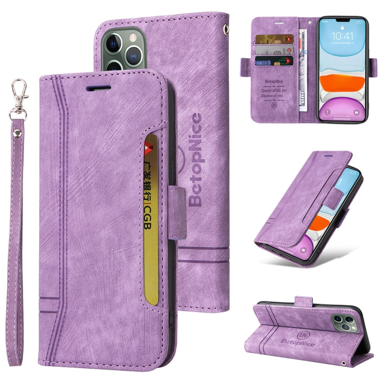 For iPhone 11 Pro Max BETOPNICE Dual-side Buckle Leather Phone Case(Purple) - HoMEdemic™ 