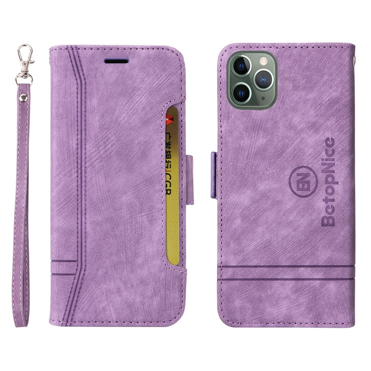 For iPhone 11 Pro Max BETOPNICE Dual-side Buckle Leather Phone Case(Purple) - HoMEdemic™ 