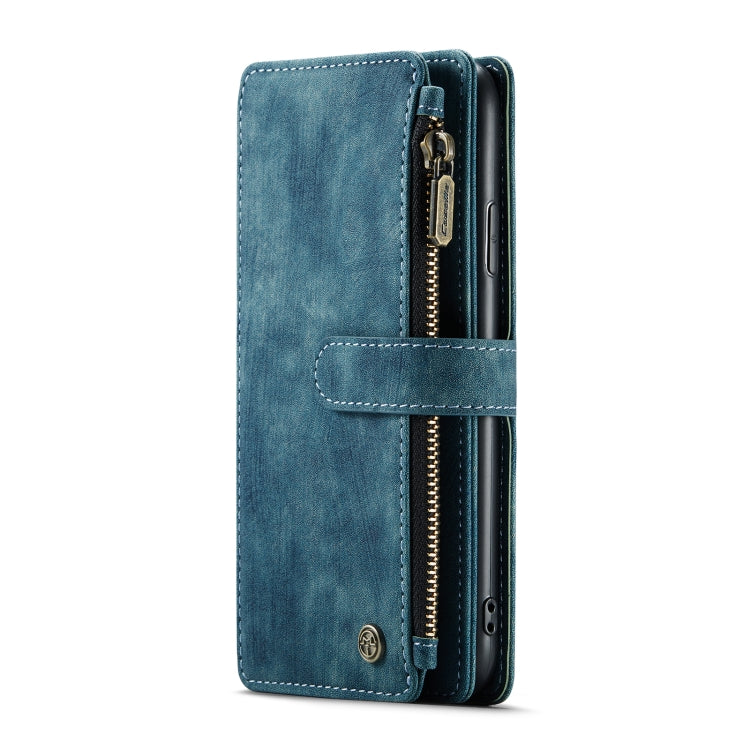 For iPhone 11 Pro Max CaseMe-C30 PU + TPU Multifunctional Horizontal Flip Leather Case with Holder & Card Slot & Wallet & Zipper Pocket (Blue) - HoMEdemic™ 
