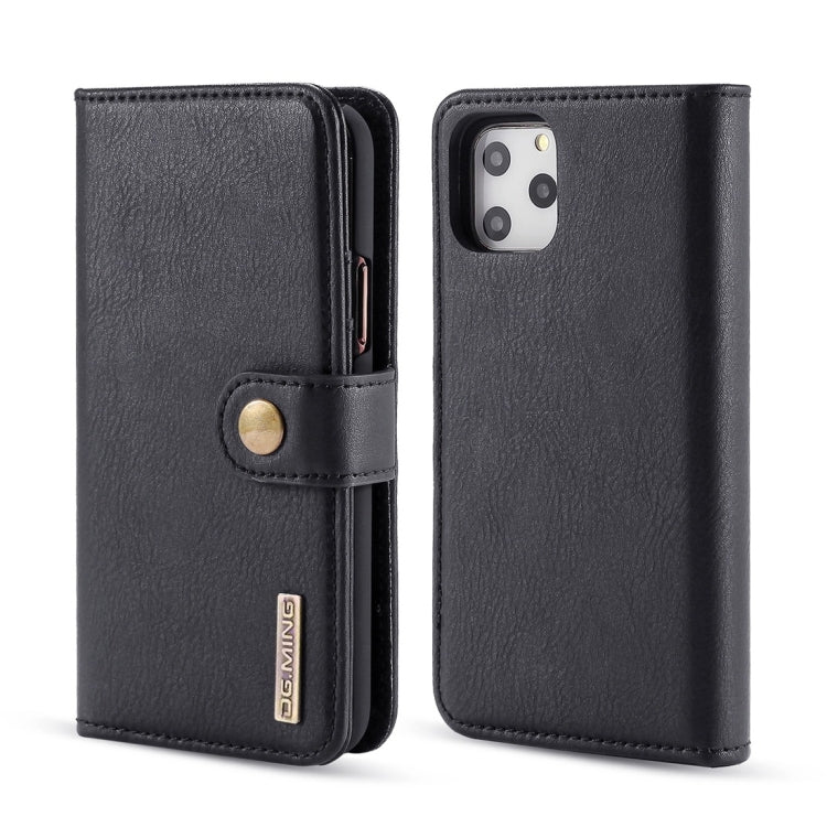 For iPhone 11 Pro Max DG.MING Crazy Horse Texture Flip Detachable Magnetic Leather Case with Holder & Card Slots & Wallet (Black) - HoMEdemic™ 