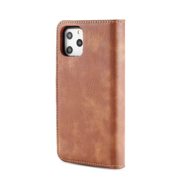 For iPhone 11 Pro Max DG.MING Crazy Horse Texture Flip Detachable Magnetic Leather Case with Holder & Card Slots & Wallet (Brown) - HoMEdemic™ 