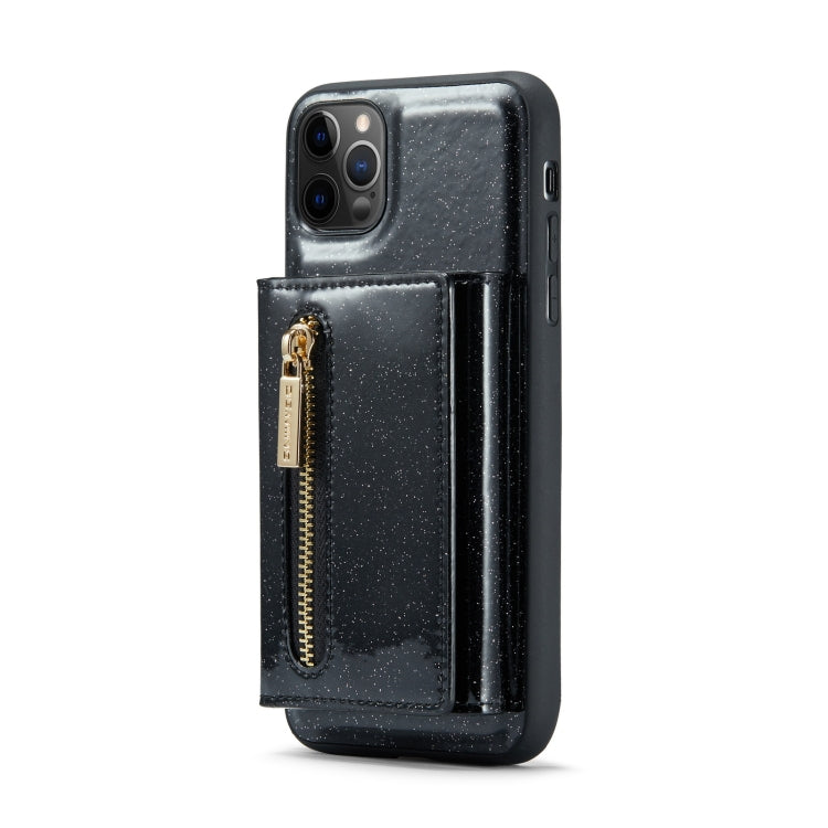 For iPhone 11 Pro Max DG.MING M3 Series Glitter Powder Card Bag Leather Case(Black) - HoMEdemic™ 