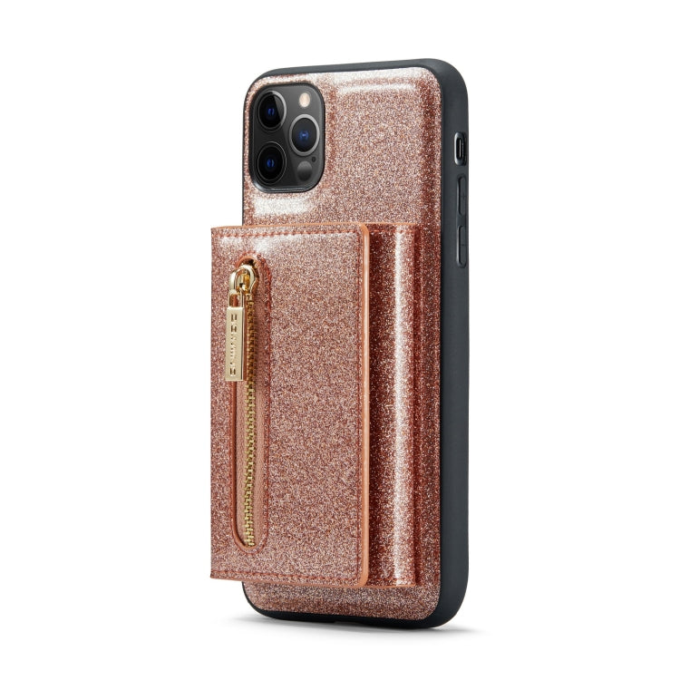 For iPhone 11 Pro Max DG.MING M3 Series Glitter Powder Card Bag Leather Case(Rose Gold) - HoMEdemic™ 