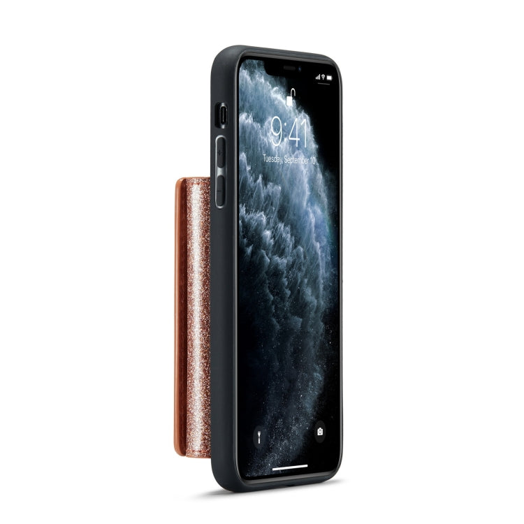 For iPhone 11 Pro Max DG.MING M3 Series Glitter Powder Card Bag Leather Case(Rose Gold) - HoMEdemic™ 