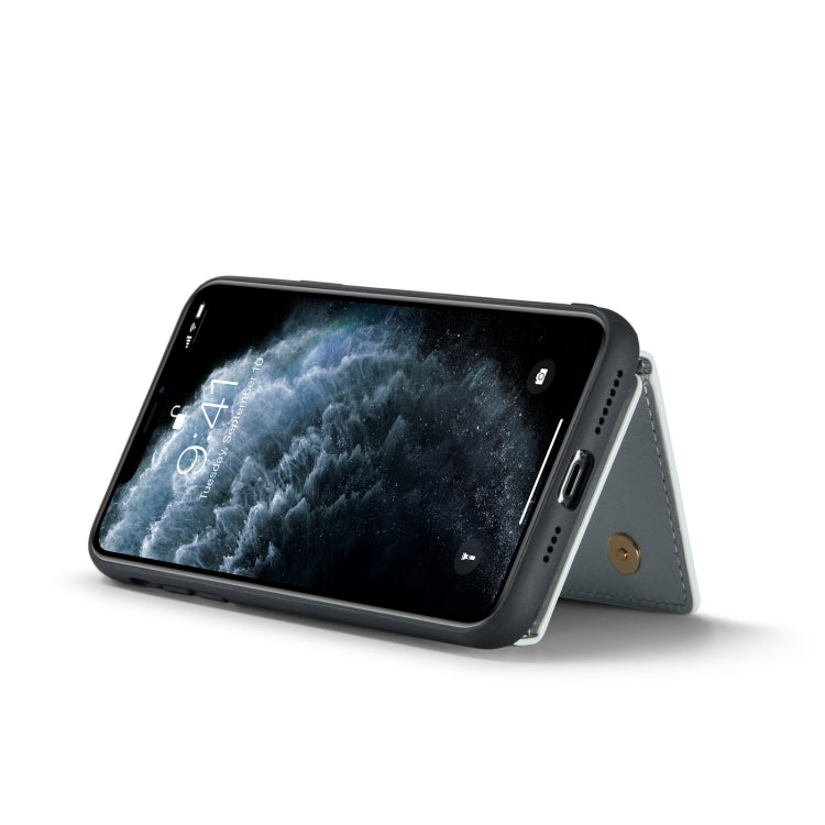 For iPhone 11 Pro Max DG.MING M3 Series Glitter Powder Card Bag Leather Case(Silver) - HoMEdemic™ 