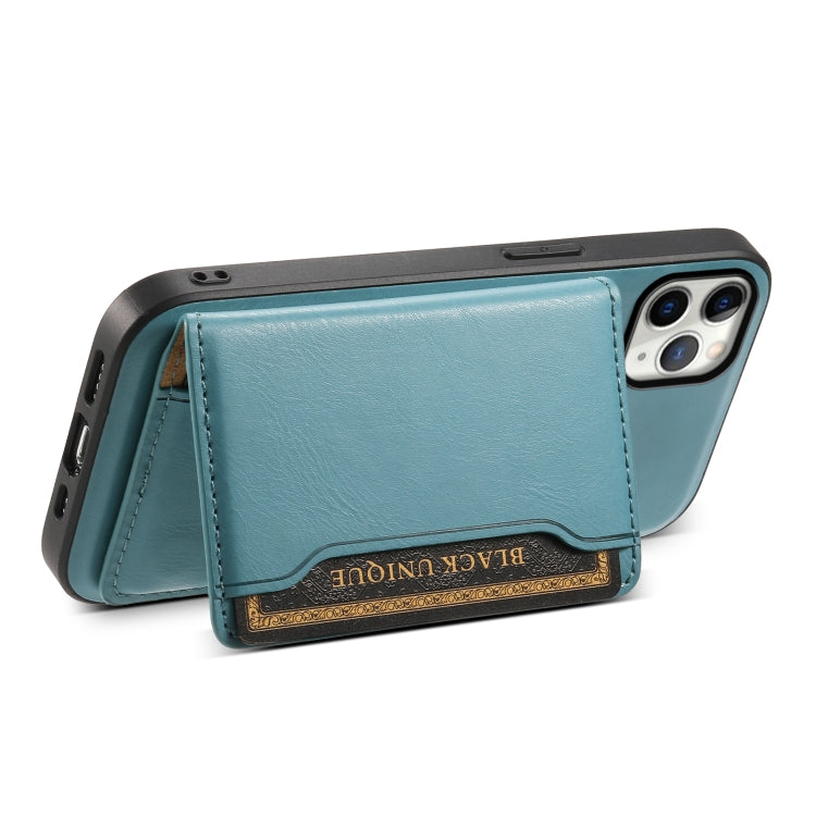 For iPhone 11 Pro Max Denior Cowhide Texture Leather MagSafe Detachable Wallet Phone Case(Blue) - HoMEdemic™ 