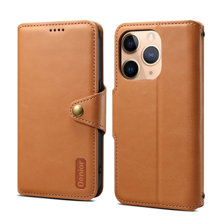 For iPhone 11 Pro Max Denior Cowhide Texture Wallet Style Leather Phone Case(Khaki) - HoMEdemic™ 