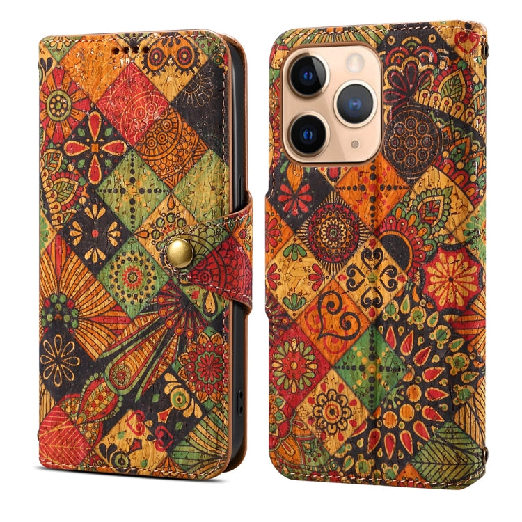 For iPhone 11 Pro Max Denior Flower Language Series Cork Fabric Oil Edge Leather Phone Case(Autumn) - HoMEdemic™ 