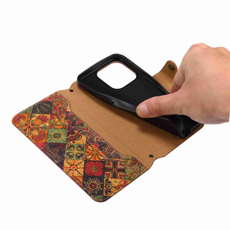 For iPhone 11 Pro Max Denior Flower Language Series Cork Fabric Oil Edge Leather Phone Case(Spring) - HoMEdemic™ 