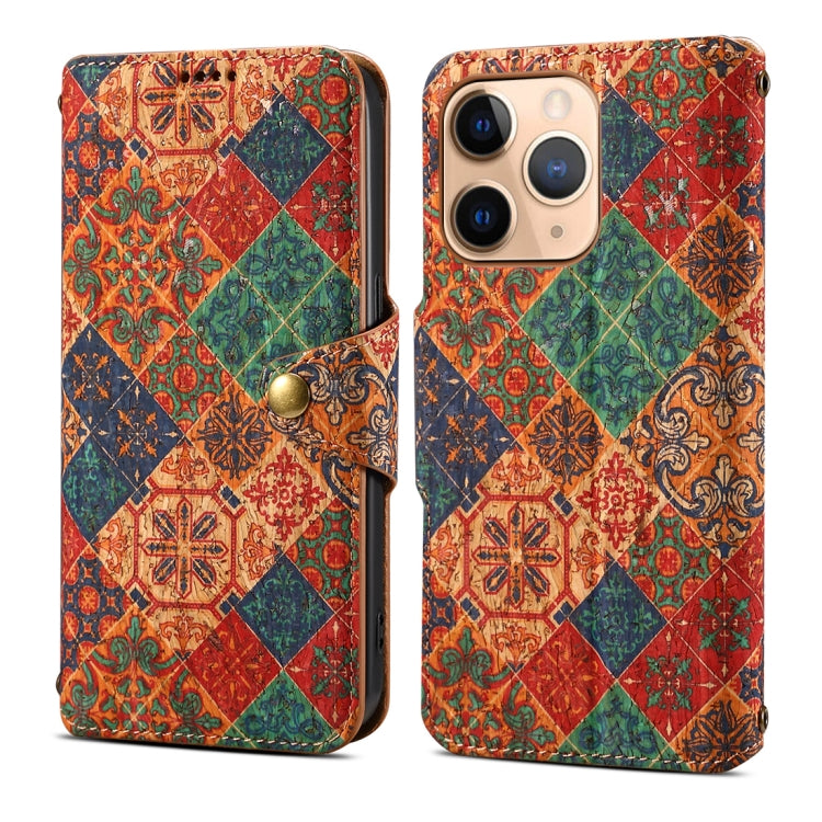 For iPhone 11 Pro Max Denior Flower Language Series Cork Fabric Oil Edge Leather Phone Case(Winter) - HoMEdemic™ 