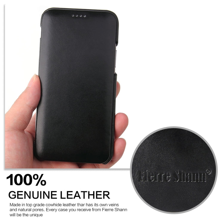 For iPhone 11 Pro Max Fierre Shann Business Magnetic Horizontal Flip Genuine Leather Case (Black) - HoMEdemic™ 