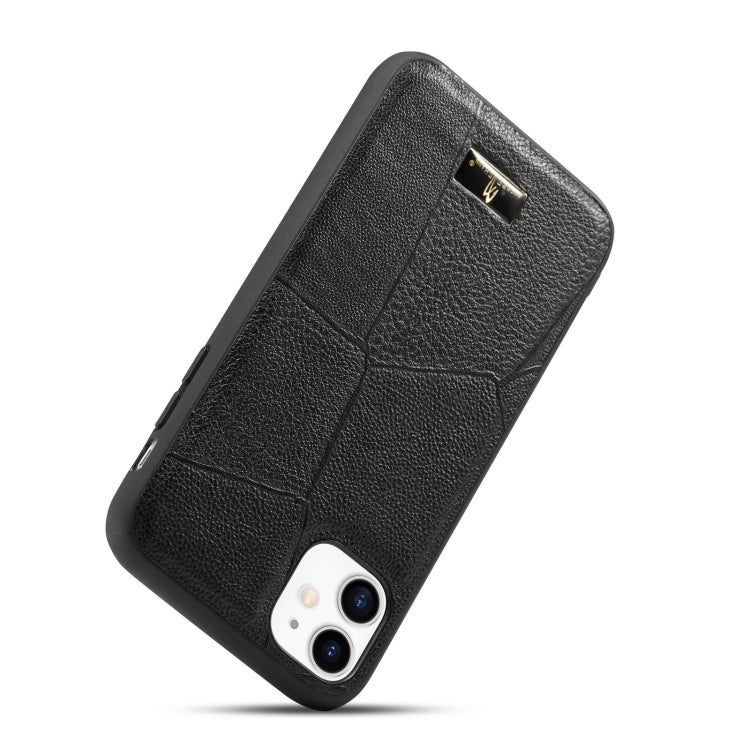 For iPhone 11 Pro Max Fierre Shann Leather Texture Phone Back Cover Case (Ox Tendon Black) - HoMEdemic™ 