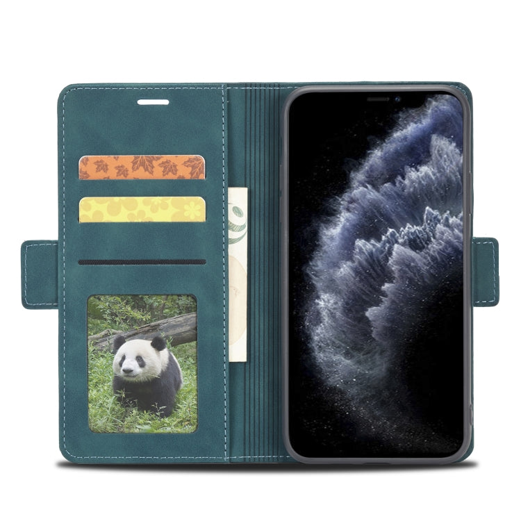 For iPhone 11 Pro Max Forwenw Dual-side Buckle Leather Phone Case (Dark Cyan) - HoMEdemic™ 