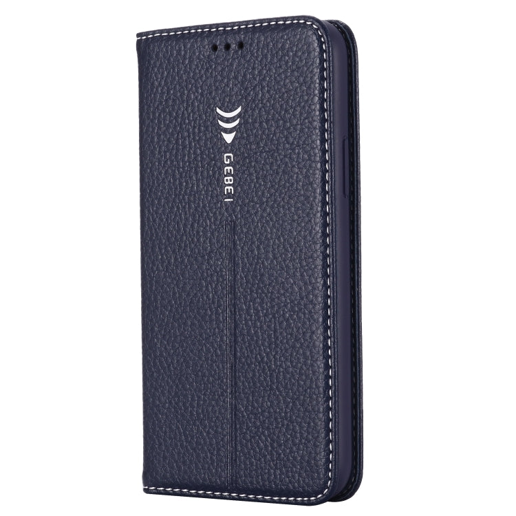 For iPhone 11 Pro Max GEBEI PU+TPU Horizontal Flip Protective Case with Holder & Card Slots(Blue) - HoMEdemic™ 