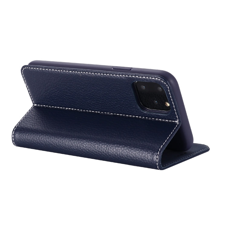 For iPhone 11 Pro Max GEBEI PU+TPU Horizontal Flip Protective Case with Holder & Card Slots(Blue) - HoMEdemic™ 