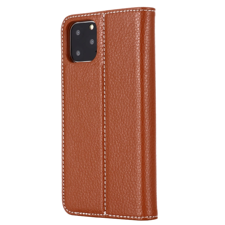 For iPhone 11 Pro Max GEBEI PU+TPU Horizontal Flip Protective Case with Holder & Card Slots(Brown) - HoMEdemic™ 