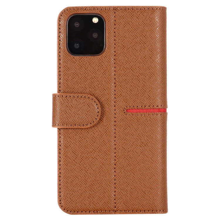 For iPhone 11 Pro Max GEBEI Top-grain Leather Horizontal Flip Protective Case with Holder & Card Slots & Wallet & Photo Frame(Brown) - HoMEdemic™ 
