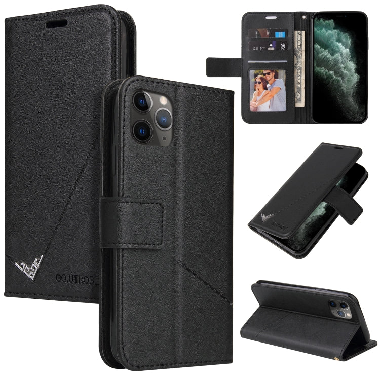 For iPhone 11 Pro Max GQUTROBE Right Angle Leather Phone Case(Black) - HoMEdemic™ 